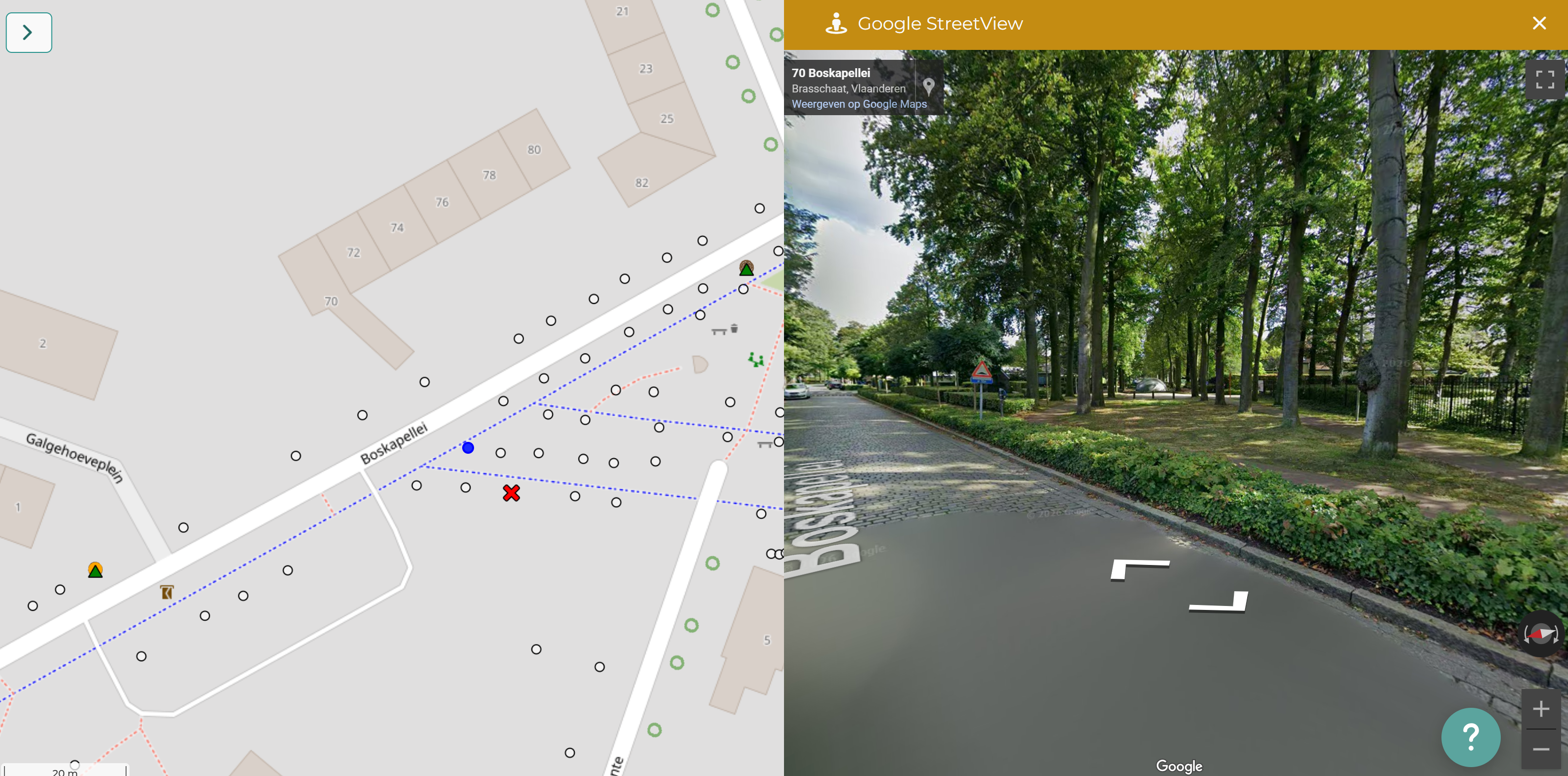 Ενσωμάτωση Streetview